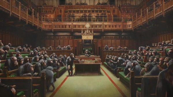 La peinture « Devolved Parliament » de Banksy vendue à 12,2 millions