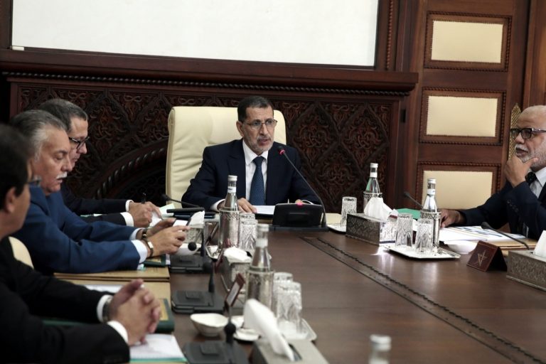 Un Conseil de gouvernement tenu en visioconférence sous la présidence du Chef du gouvernement Saad Dine El Otmani © DR