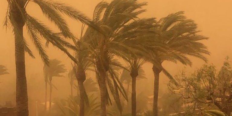 tempête de sable aux Îles Canaries