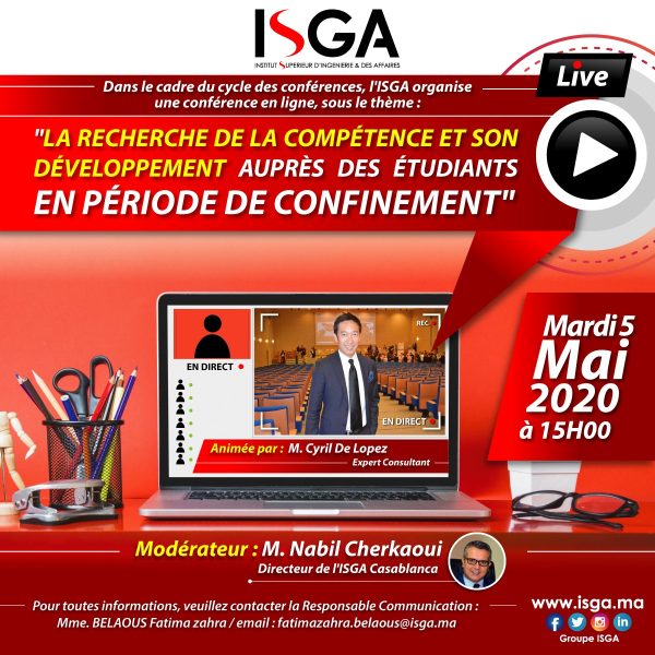 L’ISGA organise une conférence-débat en ligne