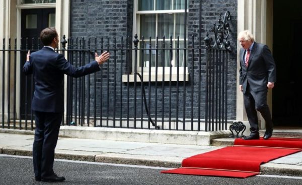 Boris Johnson accueille Emmanuel Macron à Downing Street
