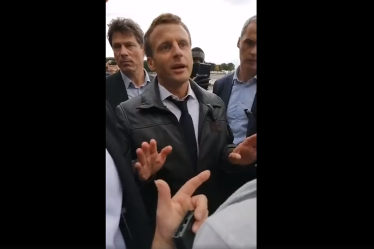 Emmanuel Macron pris à partie aux Tuileries