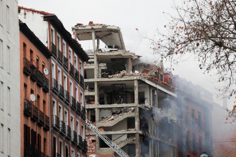 Les images de l’explosion due au gaz à Madrid