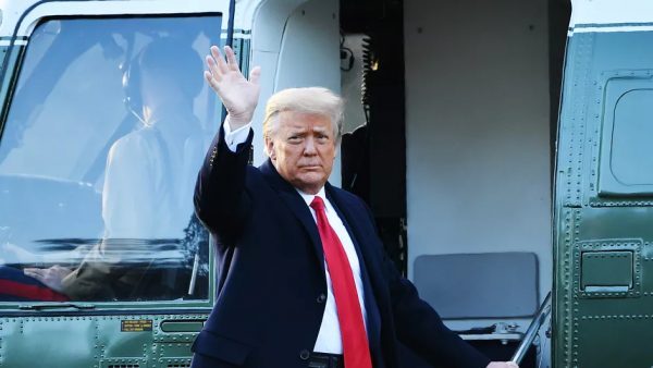 Donald Trump quitte la Maison-Blanche, à Washington, aux États-Unis, au dernier jour de son mandat, le 20 janvier 2021 © AFP