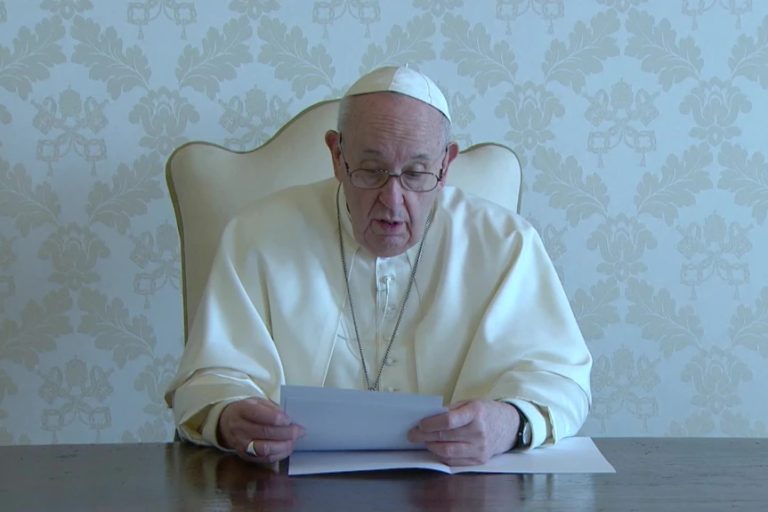 Le pape s'est adressé aux Irakiens, le 4 mars 2021 © Capture d'écran