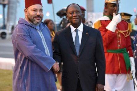 Alassane Ouattara, président de la Côte d'ivoire en compagnie du roi Mohammed VI © DR