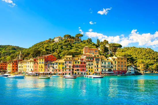 Portofino, une commune de la ville métropolitaine de Gênes dans la région de Ligurie en Italie © DR