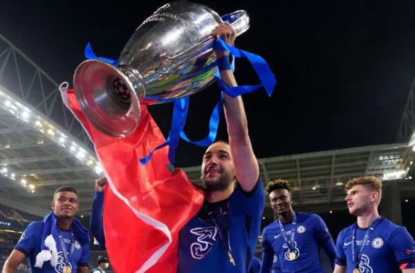 Hakim Ziyech remporte sa première Ligue des Champions avec Chelsea © DR