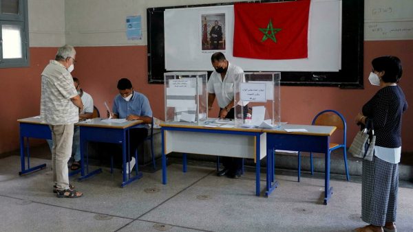 Un bureau de vote à Casablanca, le 8 septembre 2021 © Abdelhak Balhaki, Reuters