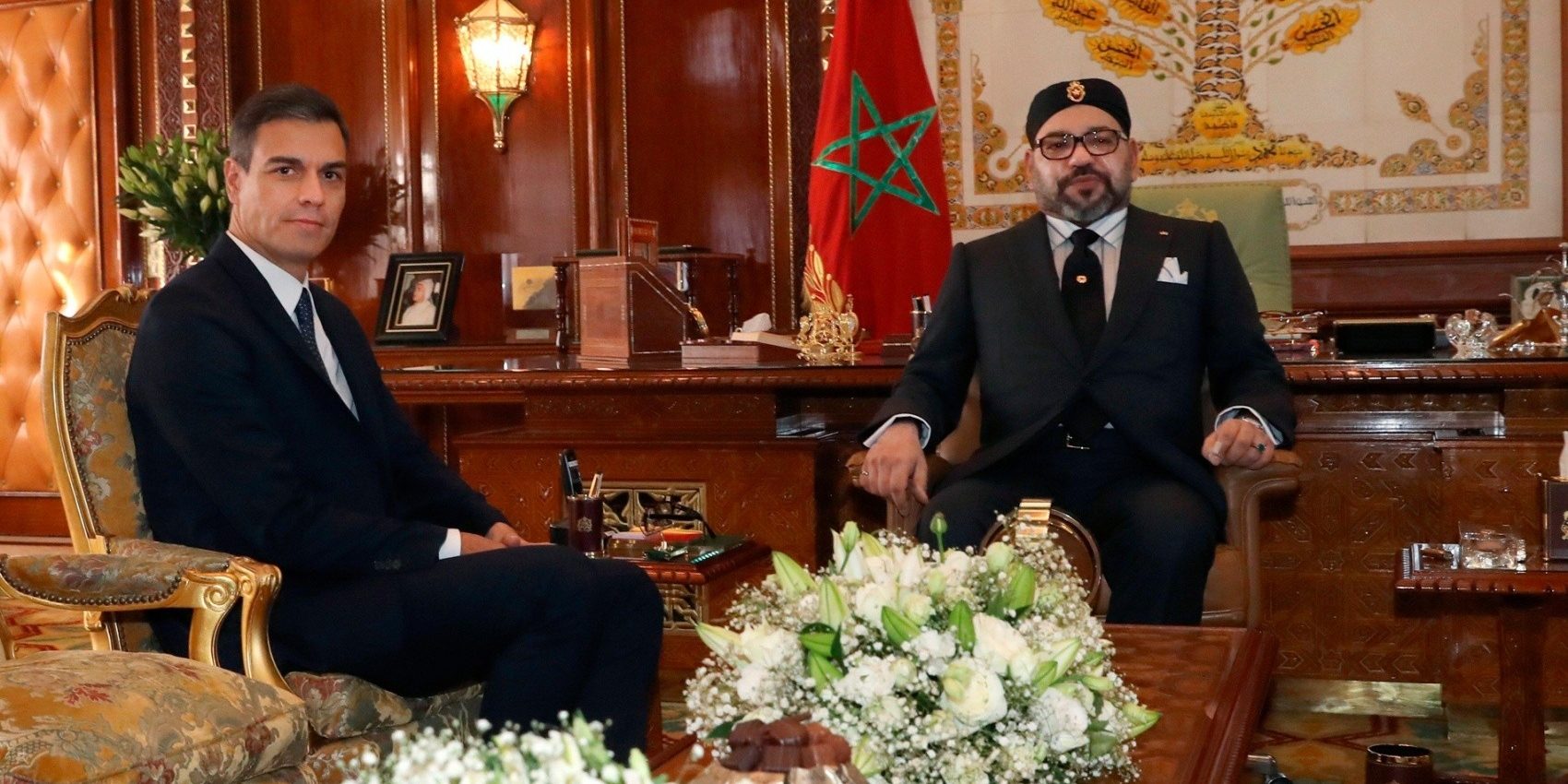 Le roi Mohammed VI et Pedro Sanchez