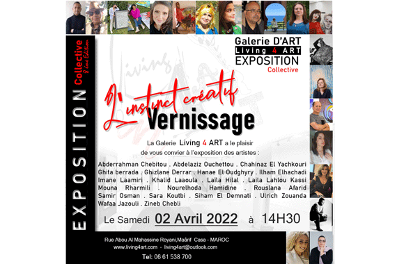 “L’instinct créatif”, une exposition collective du 02 au 30 avril à Casablanca © DR