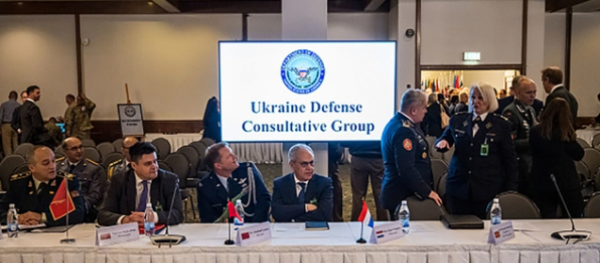 La réunion du Groupe consultatif pour la défense de l'Ukraine, le 26 avril 2022, à Ramstein, en Allemagne. 