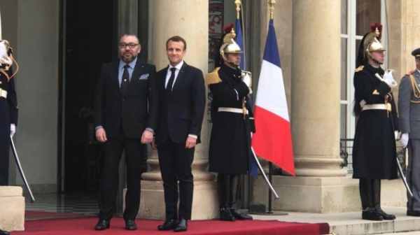 Le roi Mohammed VI et Emmanuel Macron