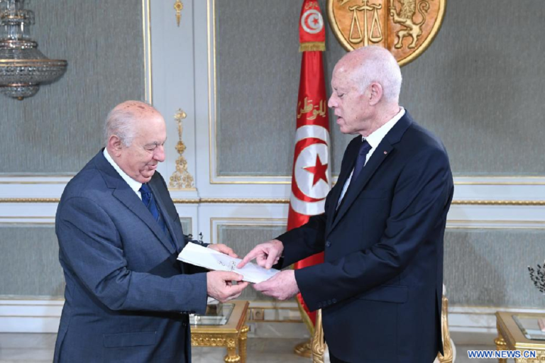 Le président tunisien reçoit la première mouture de la nouvelle constitution © DR
